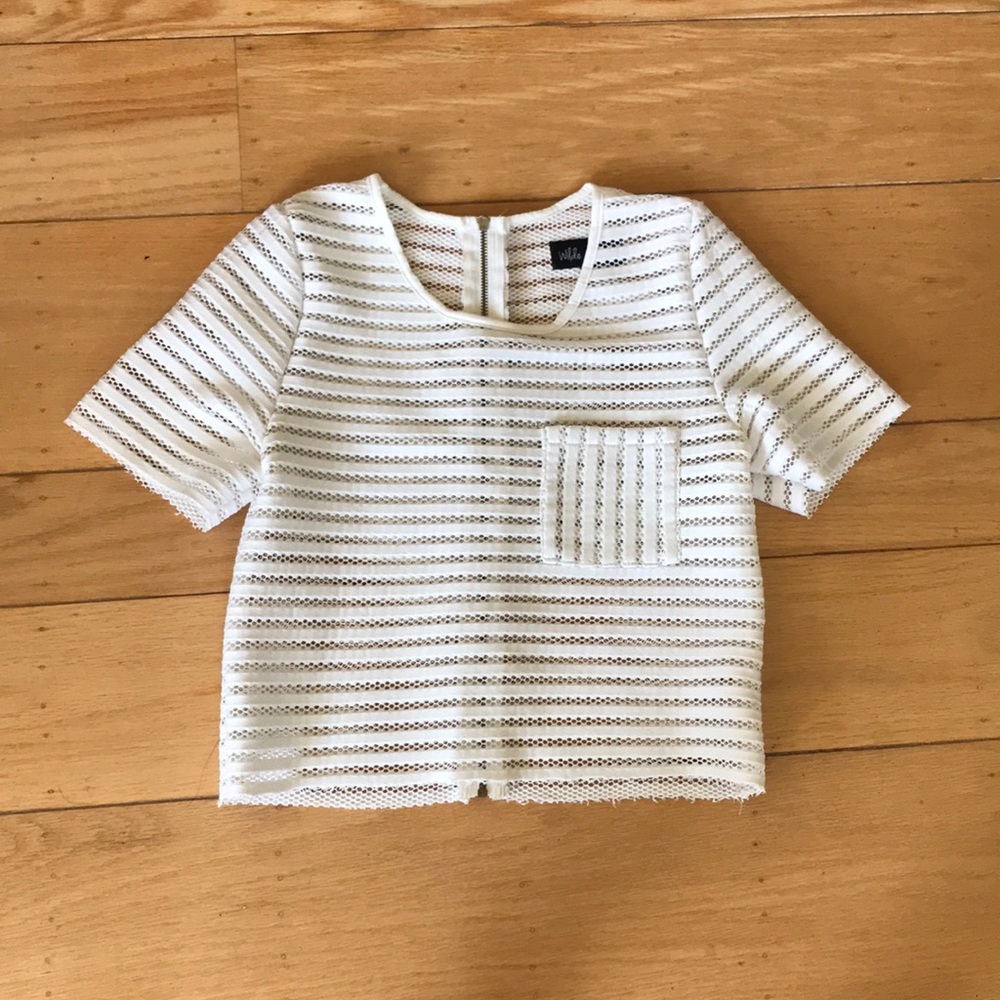 White cropped top - xs